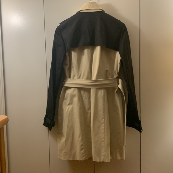 NY & Co EUC Short Double Breast Belted Trench Coat - Picture 2 of 16